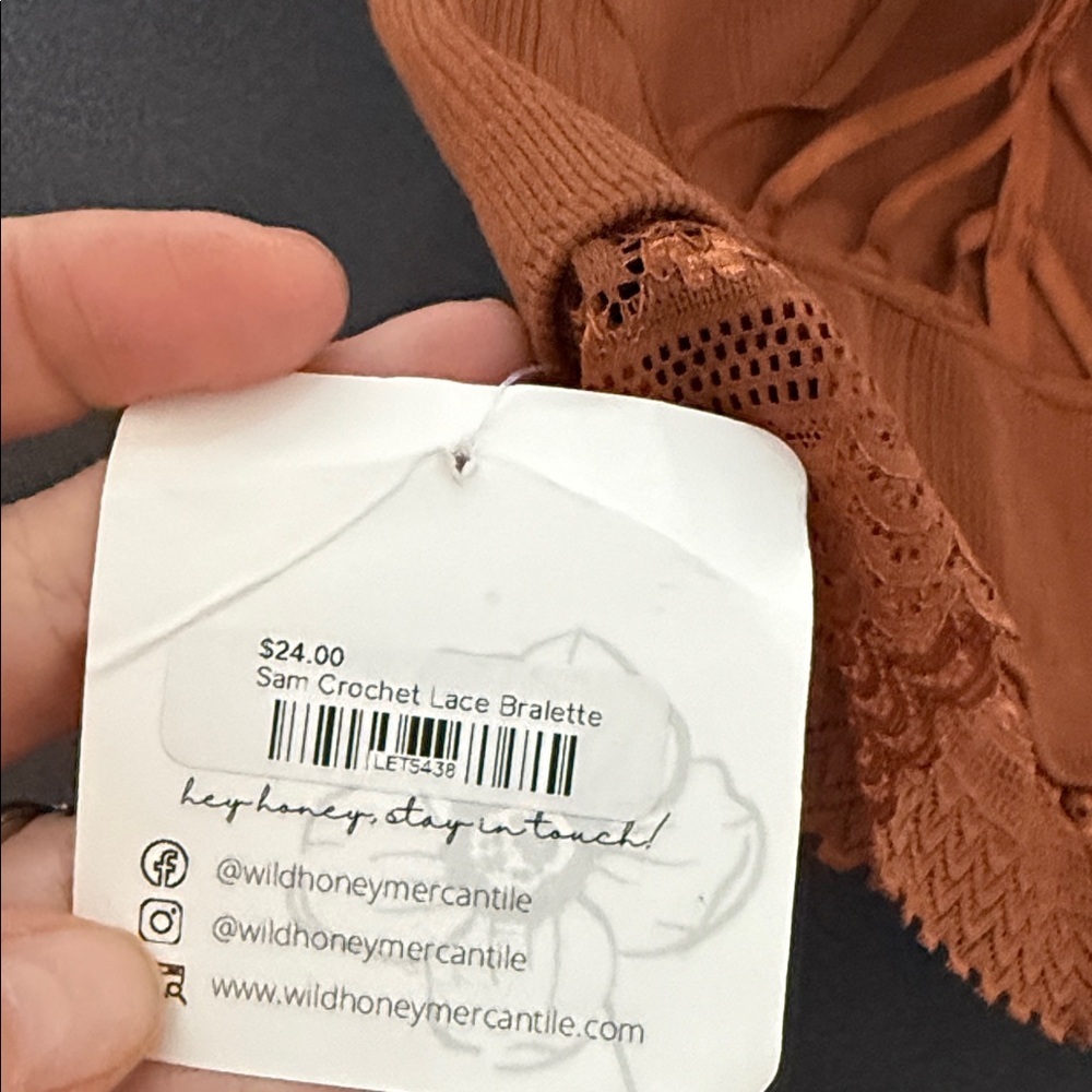 Wild Honey Orange Lace Trim Top - Picture 3 of 4